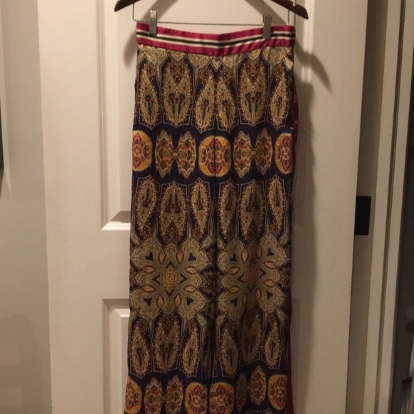 Zara paisley scarf print wide leg pants - Picture 1 of 12